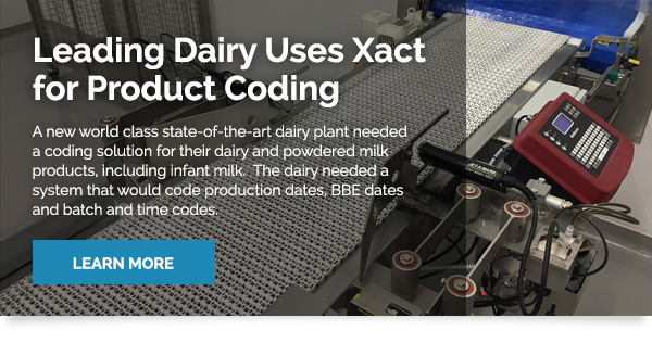 Leading Dairy Uses Xact for Product Coding